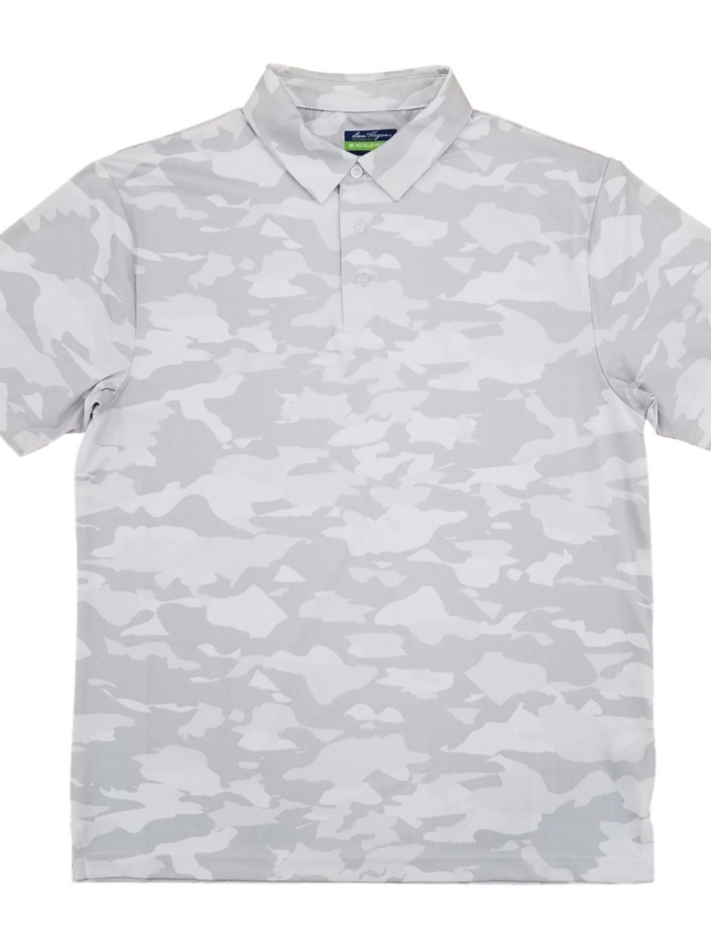 Ben Hogan Performance Polo Shirt Mens Medium Gray White Golf Athletic Camouflage